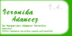 veronika adamecz business card